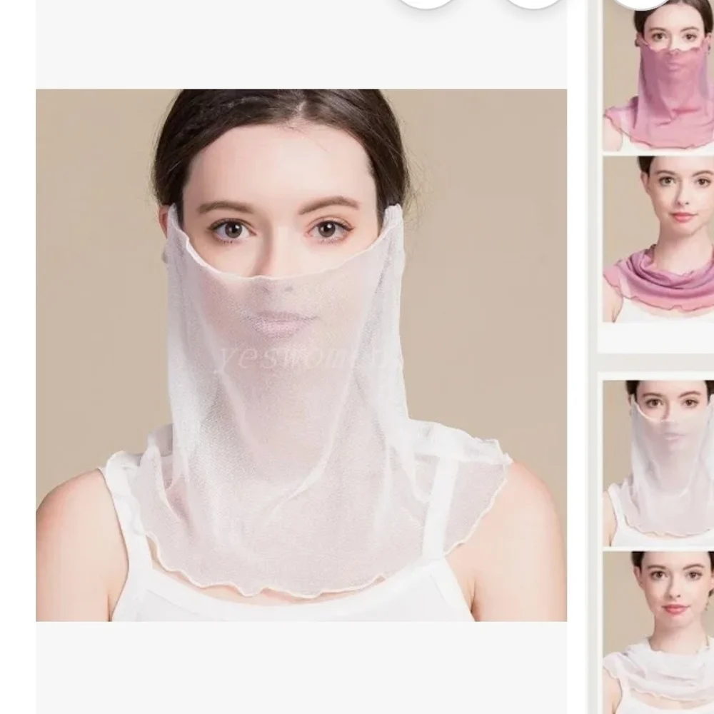Light Pink Face Cover Scarf